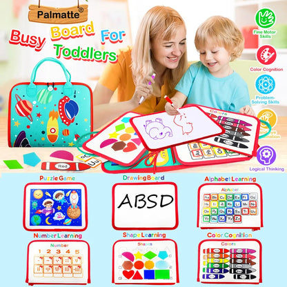Educational book with stickers: a toy based on the Montessori development system